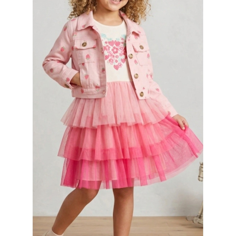 Little Lass Toddler Girls Short Sleeve 2-pc. Dress Set Pink Size 4T NWT